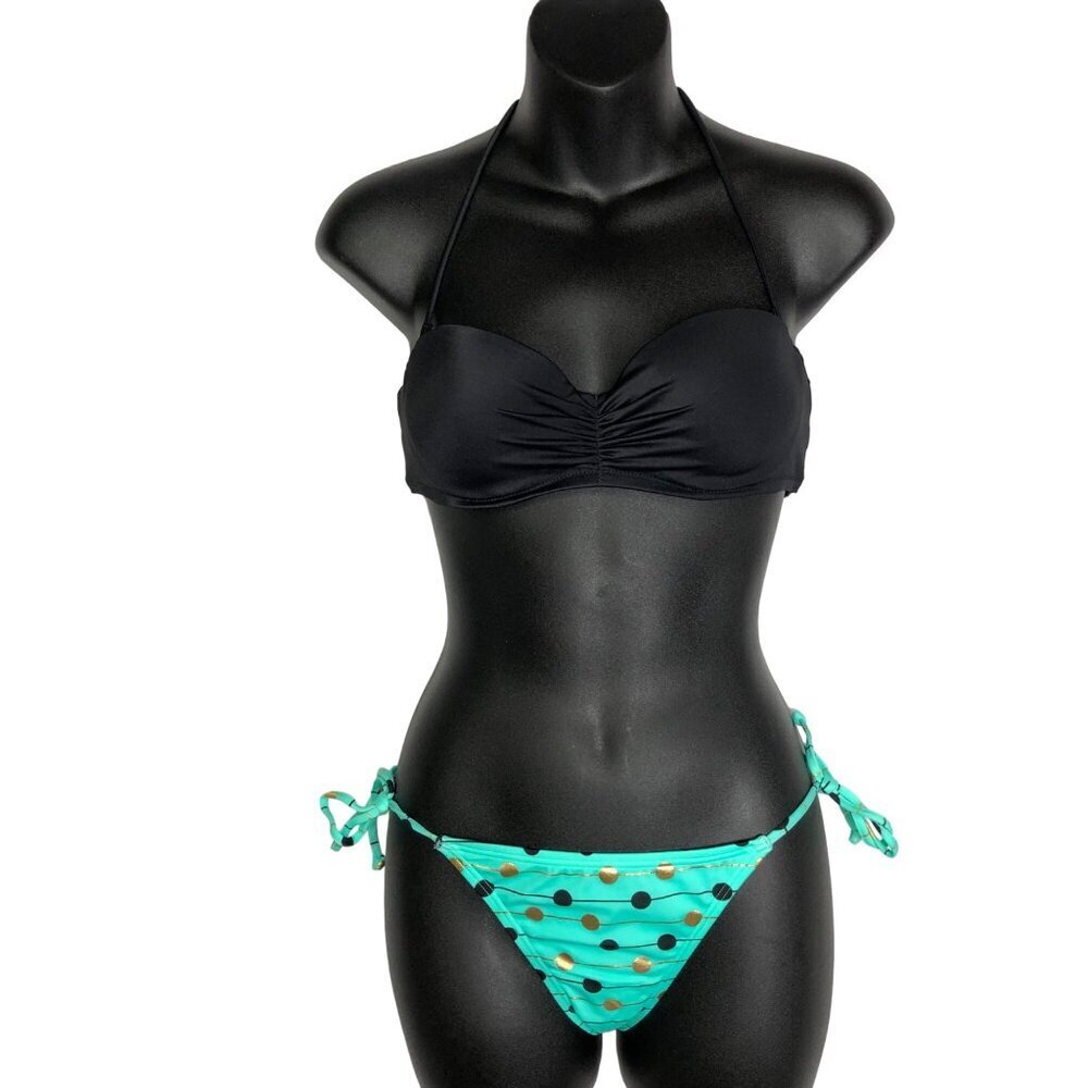 VICTORIA'S SECRET 2 PCS SWIMSUIT PUSH UP BANDEAU TOP &BIKINI NEW